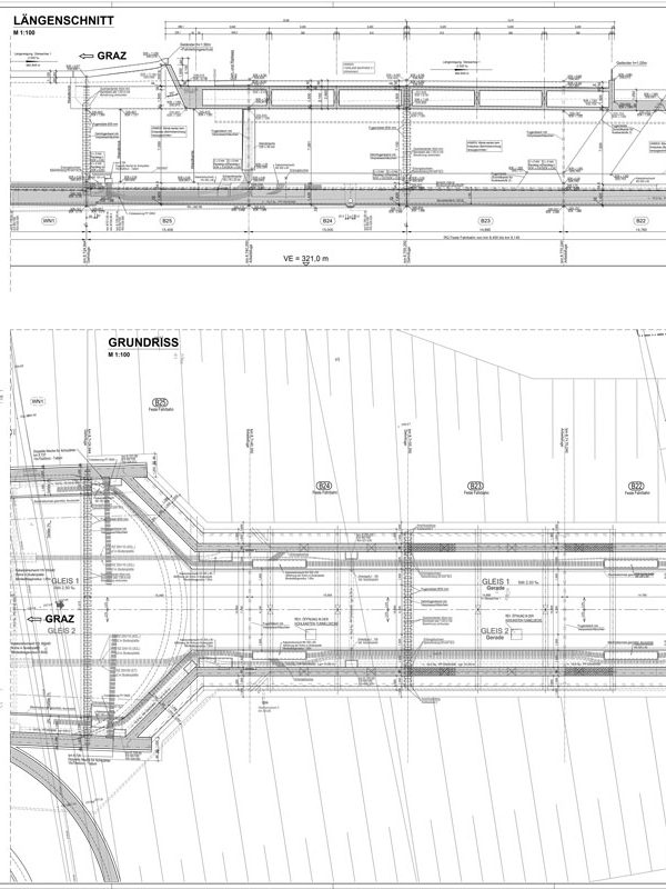 Unterflurtrasse Koralmbahn, Flughafen Graz 2