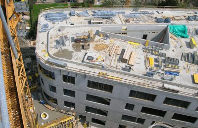 Foto vom Bau des ZMB in Graz