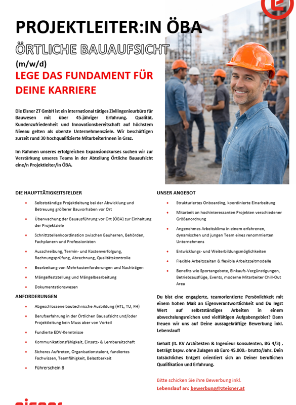 Örtliche Bauaufsicht / Baumanagement (m/w/d) 1